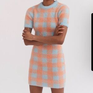 lazy oaf puppy dog party dress Pink Plaid Dog Party Dress with Black Lace